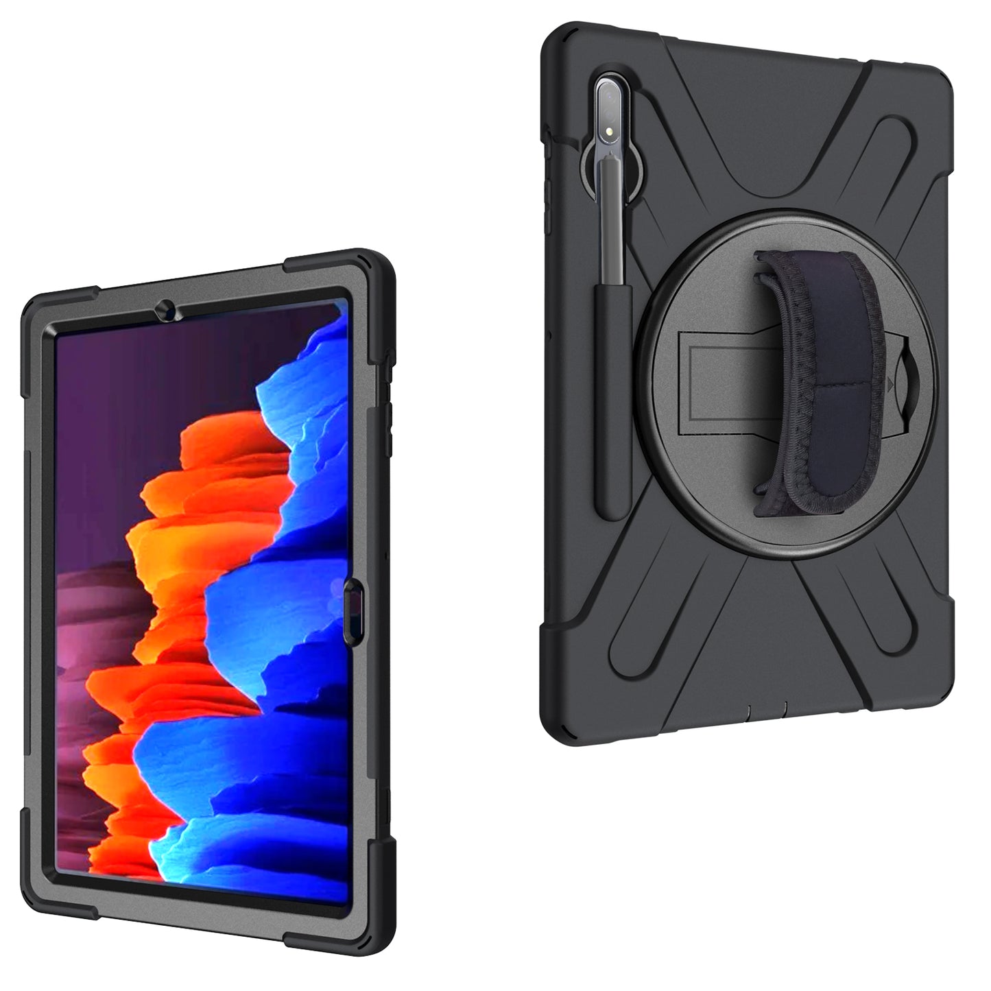 Pirate King Rotating Hand Shoulder Strap Galaxy Tab S7+ Case