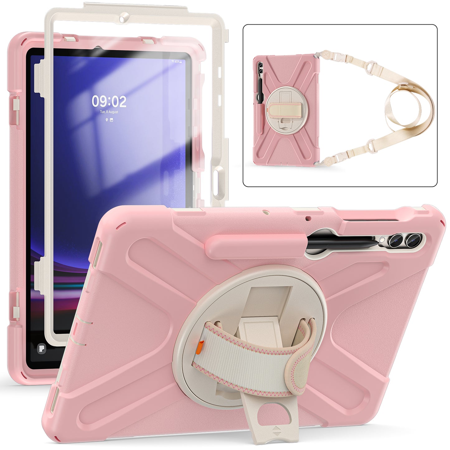 Pirate King Rotating Hand Shoulder Strap Galaxy Tab S10+ Case