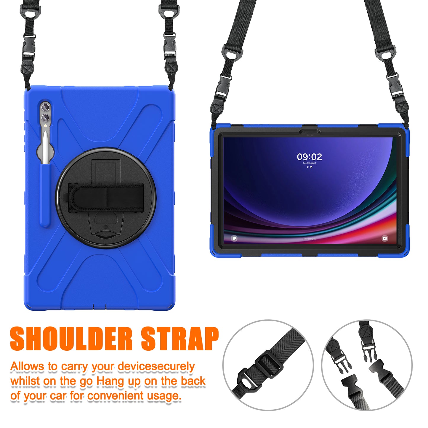 Pirate King Rotating Hand Shoulder Strap Galaxy Tab S8 Ultra Case