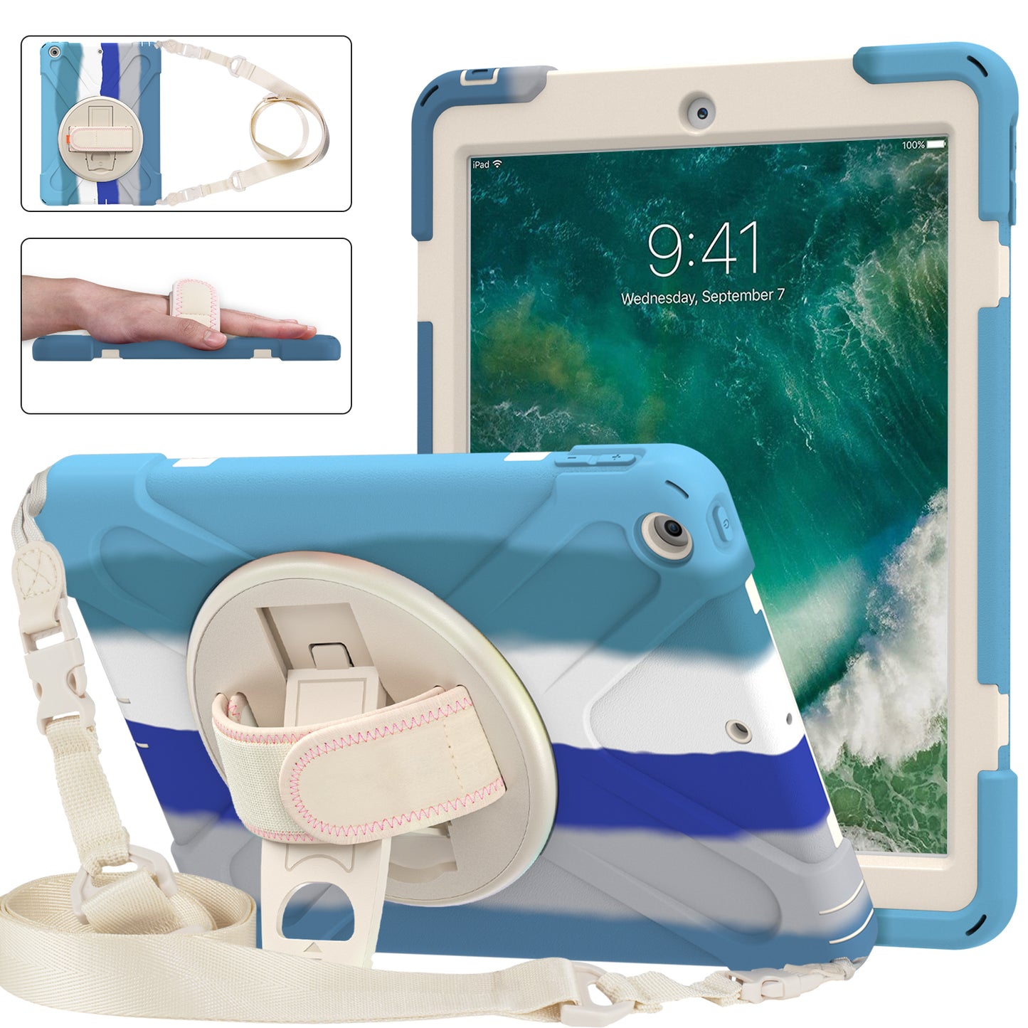 Pirate King Rotating Hand Shoulder Strap iPad Pro 9.7 Case