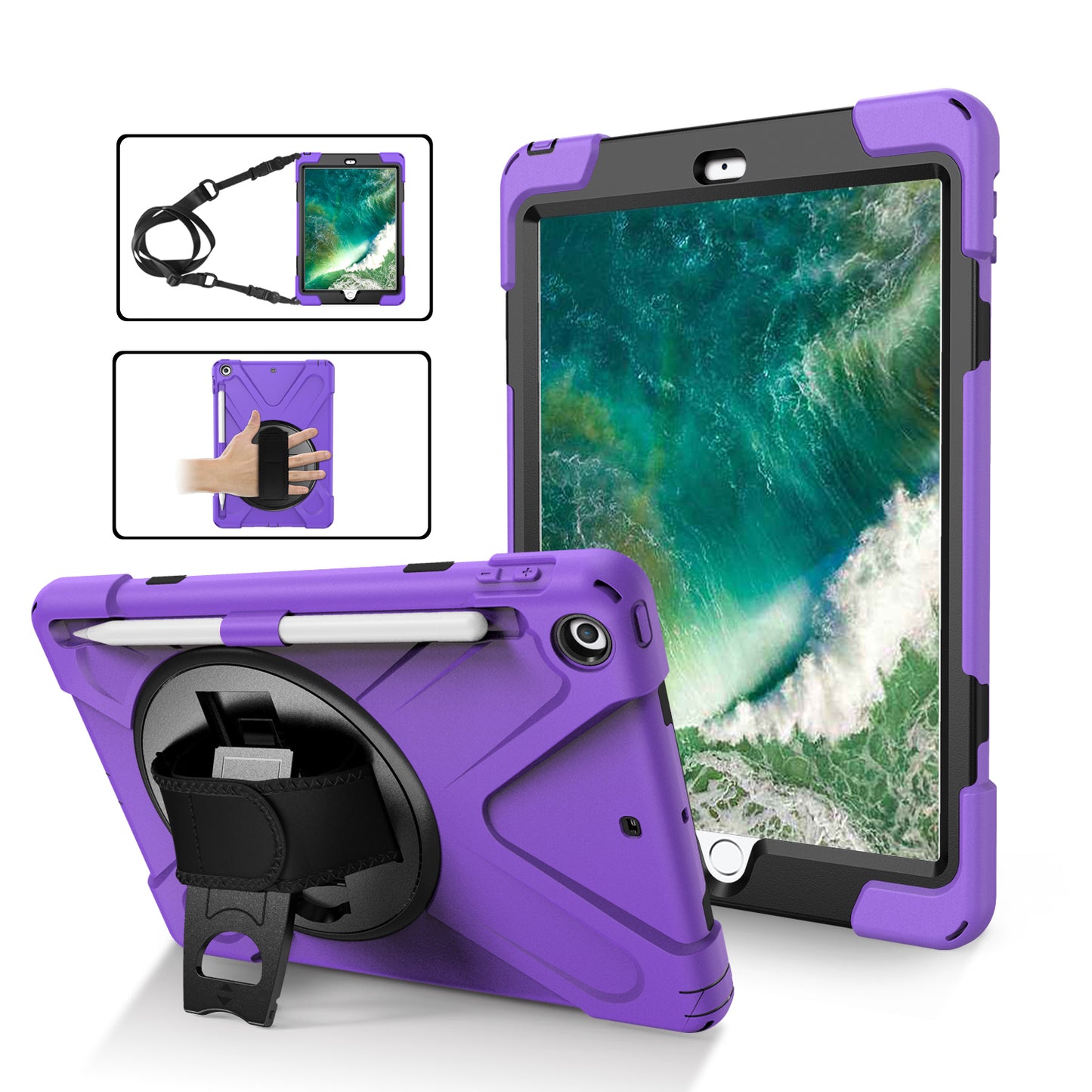 Pirate King Rotating Hand Shoulder Strap iPad Pro 9.7 Case