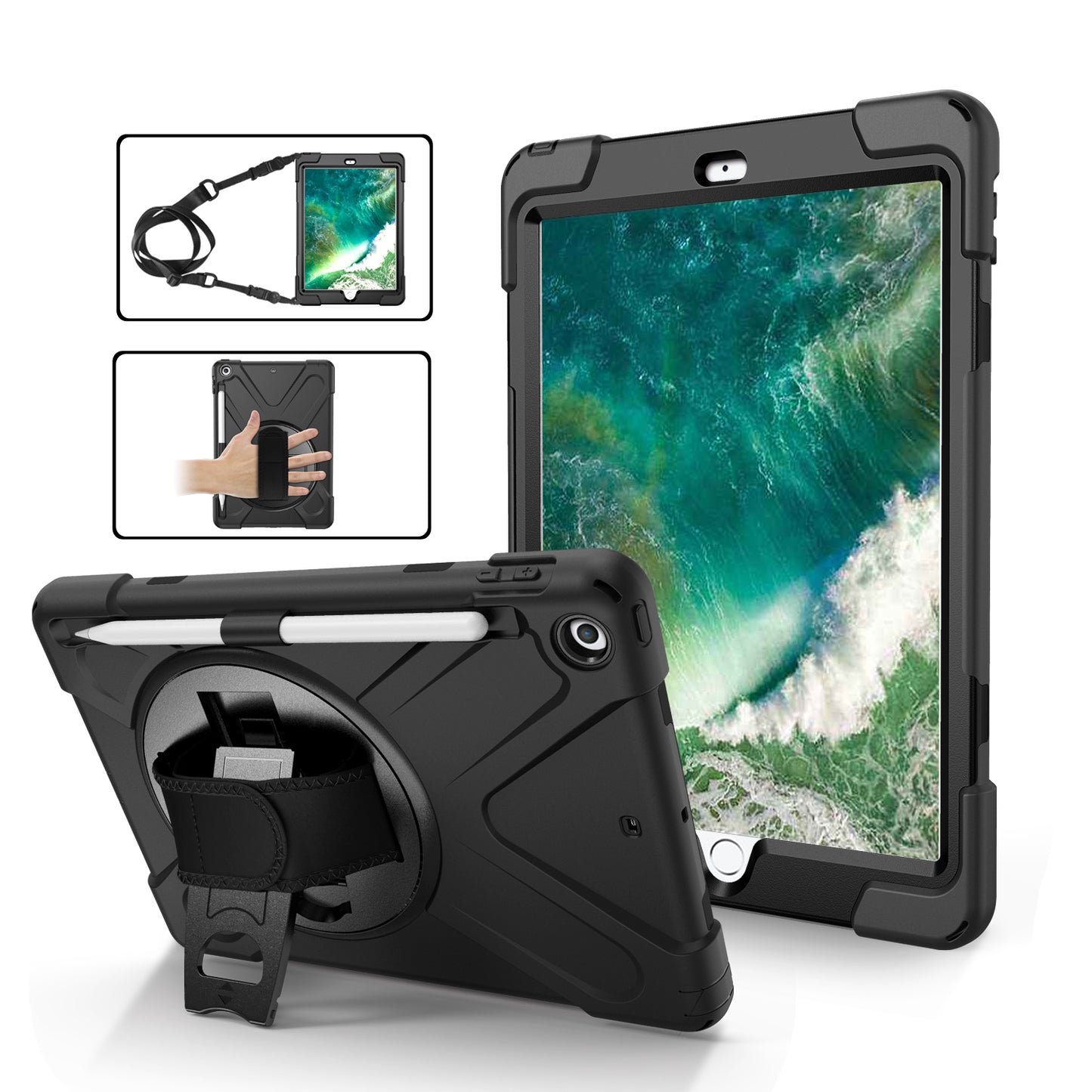 Pirate King Rotating Hand Shoulder Strap iPad Pro 9.7 Case