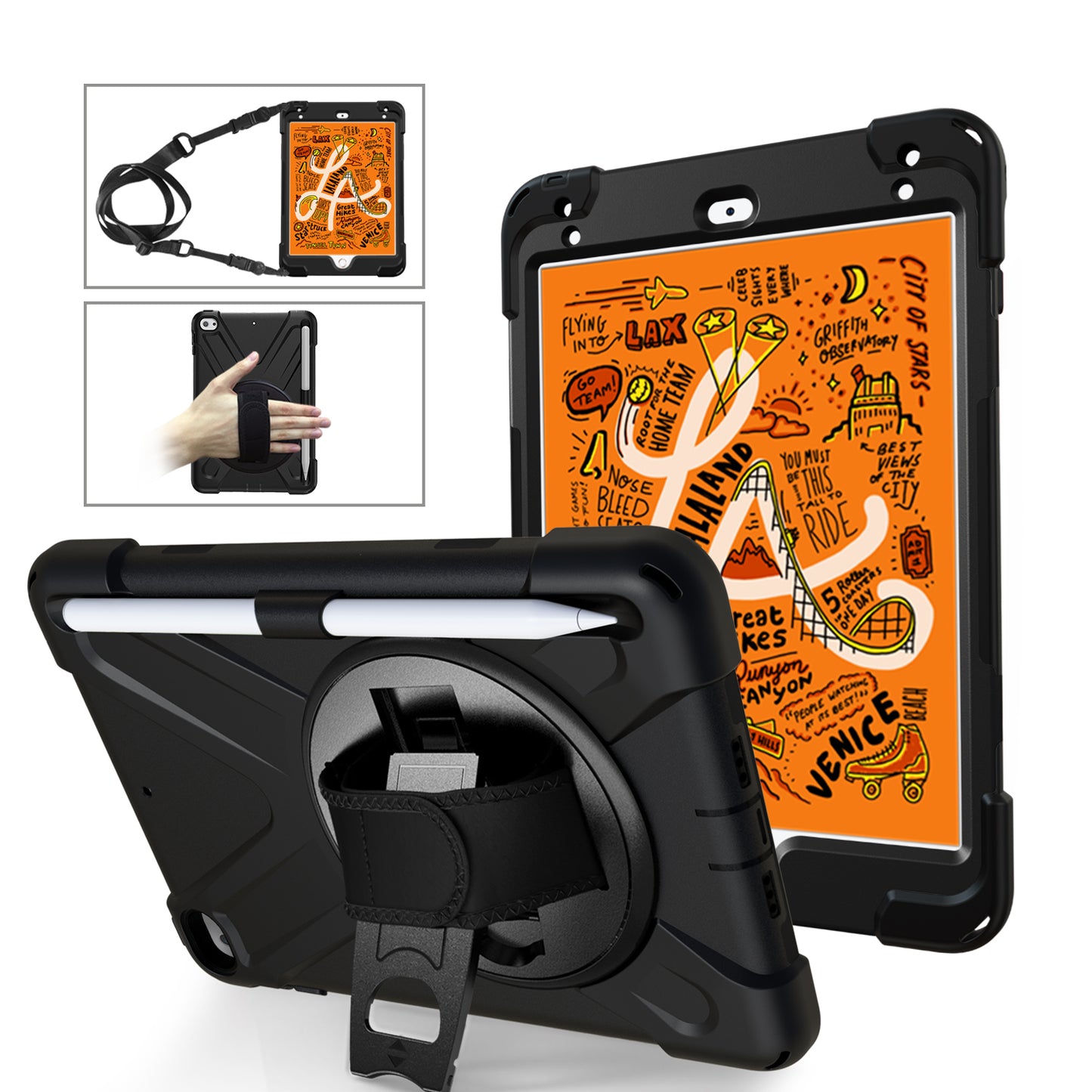 Pirate King Rotating Hand Shoulder Strap iPad Mini 5 Case