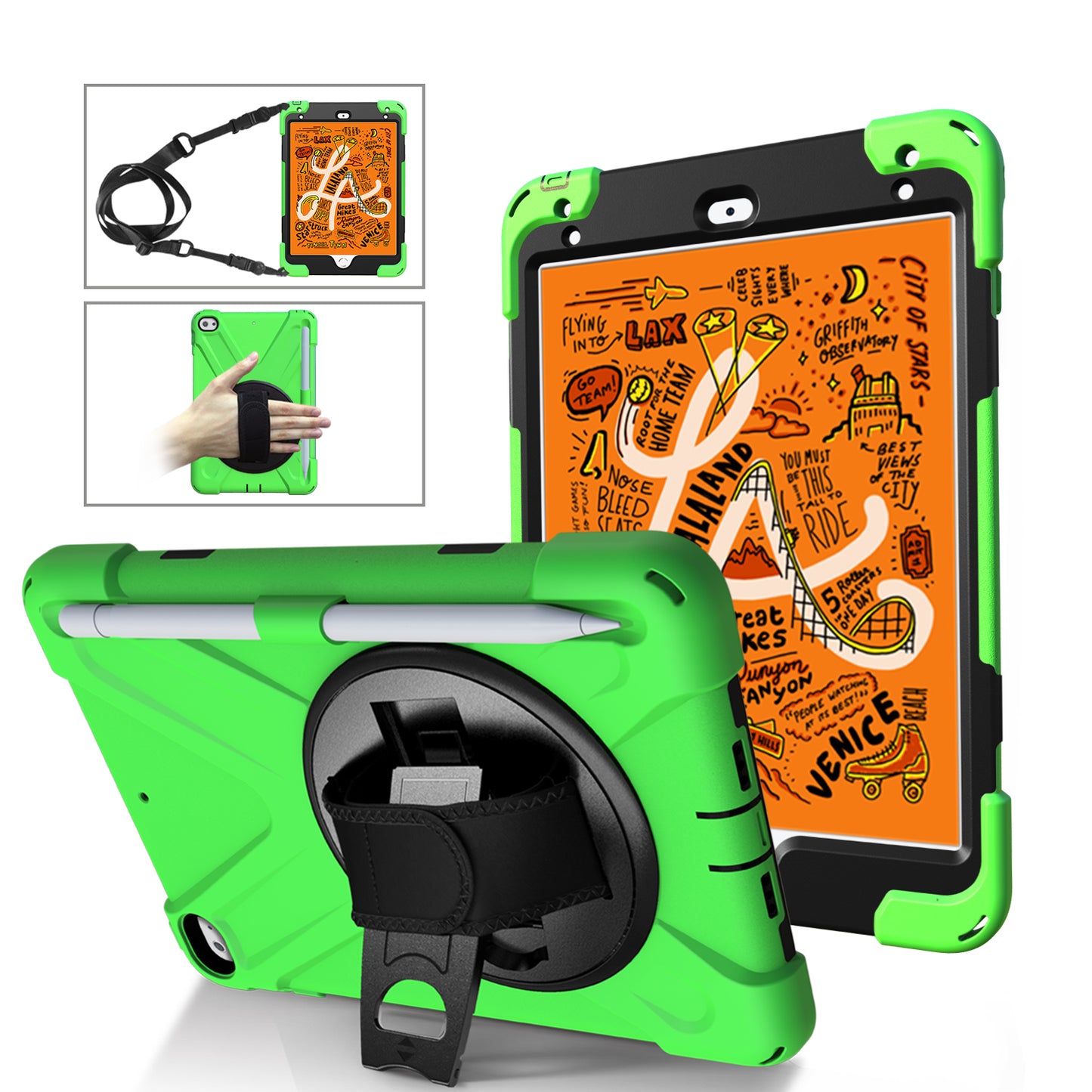 Pirate King Rotating Hand Shoulder Strap iPad Mini 5 Case