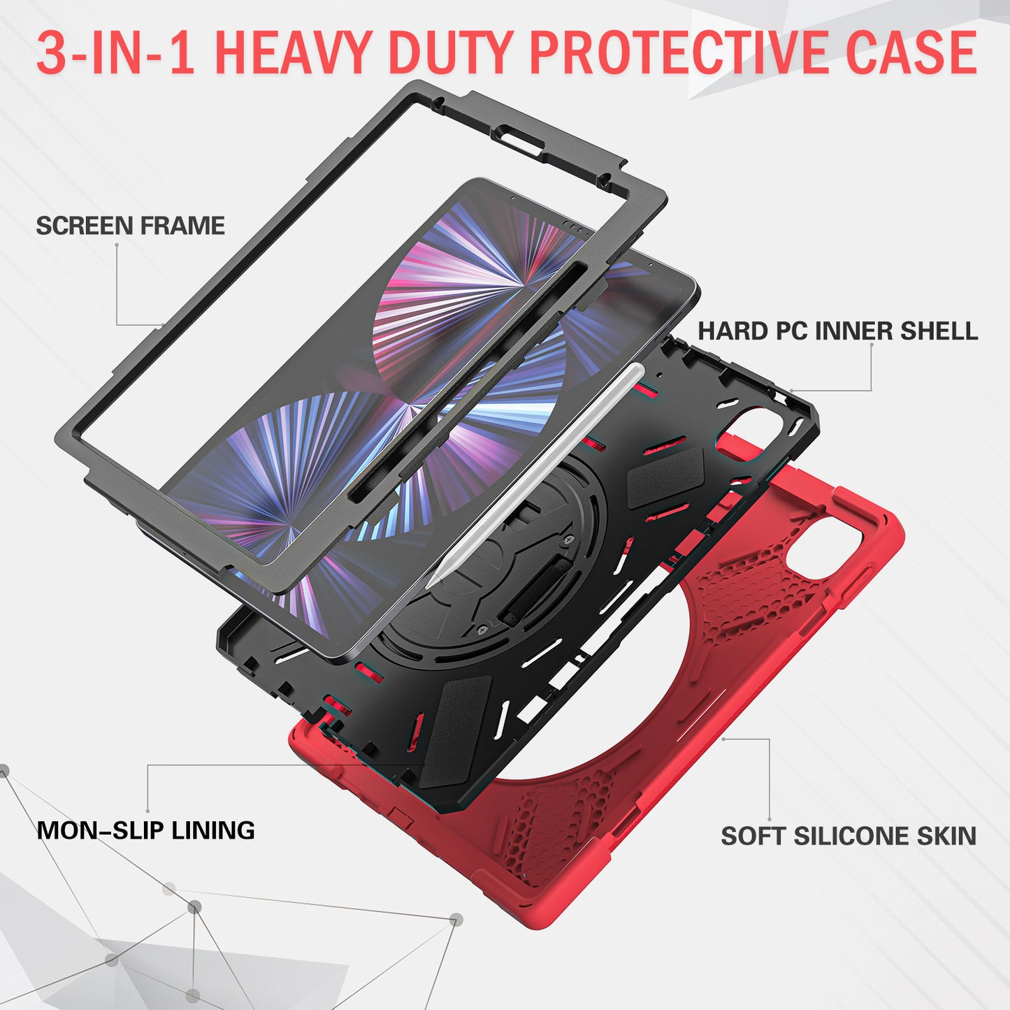 Pirate King Rotating Hand Shoulder Strap iPad Pro 12.9 2018 Case