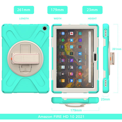 Pirate King Rotating Hand Shoulder Strap Kindle Fire HD 10 2021 Case