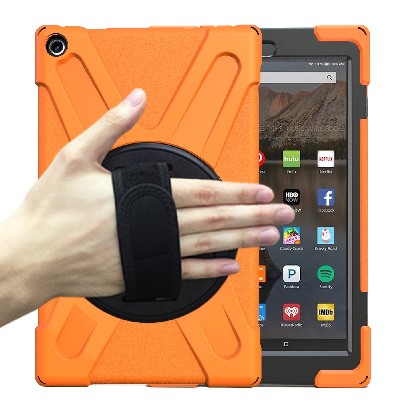 Pirate King Rotating Hand Shoulder Strap Kindle Fire HD 10 2017 Case