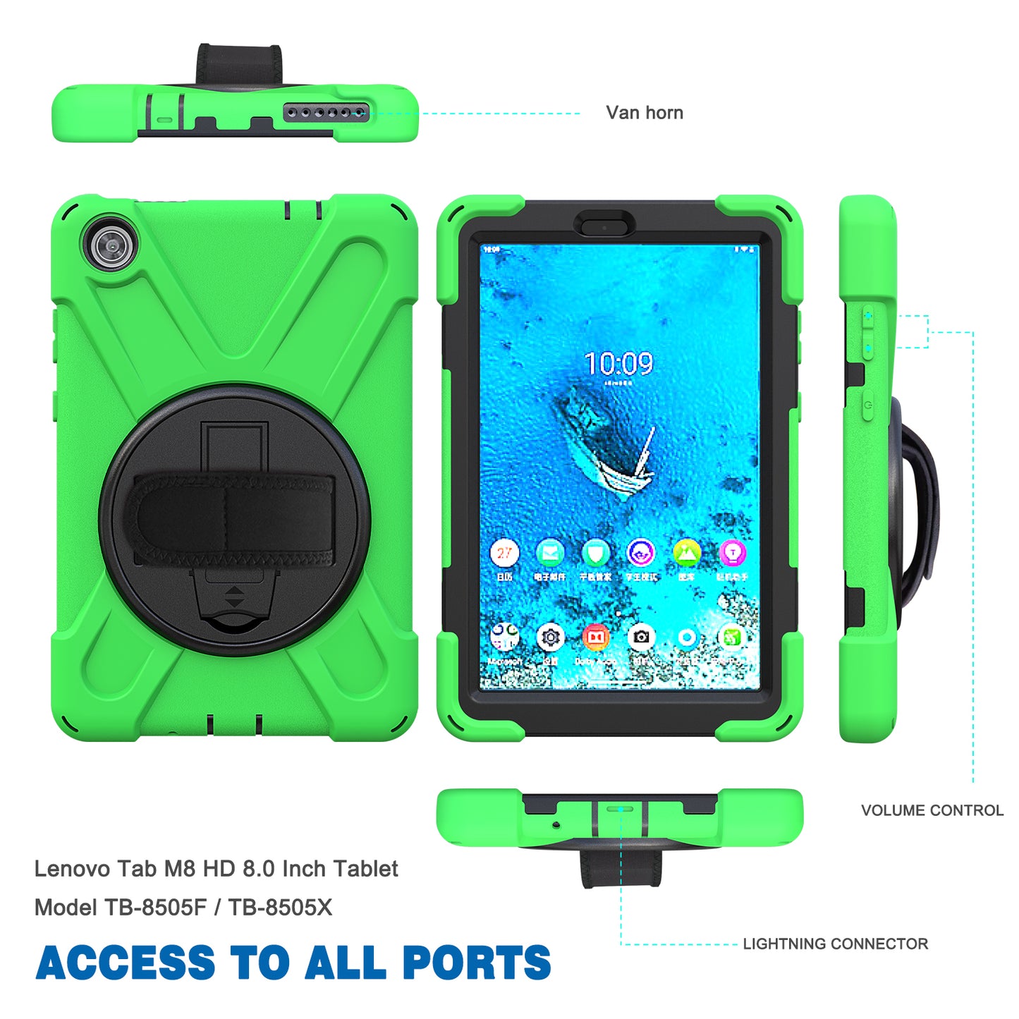 Pirate King Rotating Hand Shoulder Strap Lenovo Tab M8 (2021) Case