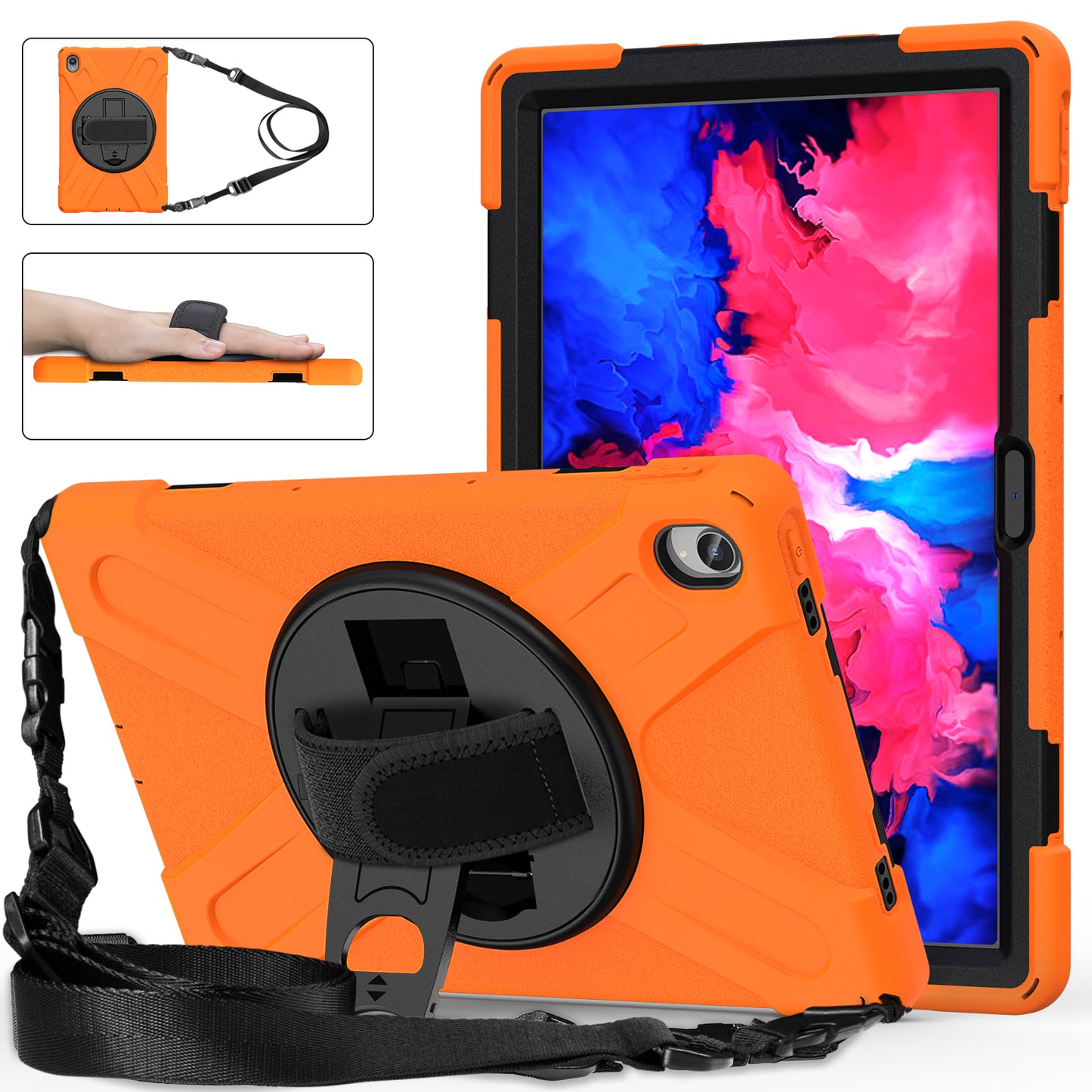 Pirate King Rotating Hand Shoulder Strap Lenovo Tab P11 Plus 2021 Case