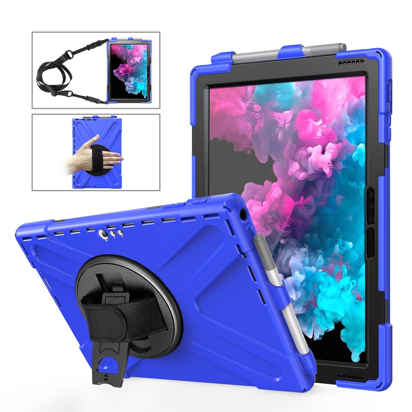 Pirate King Rotating Hand Shoulder Strap Surface Pro 7+ Case