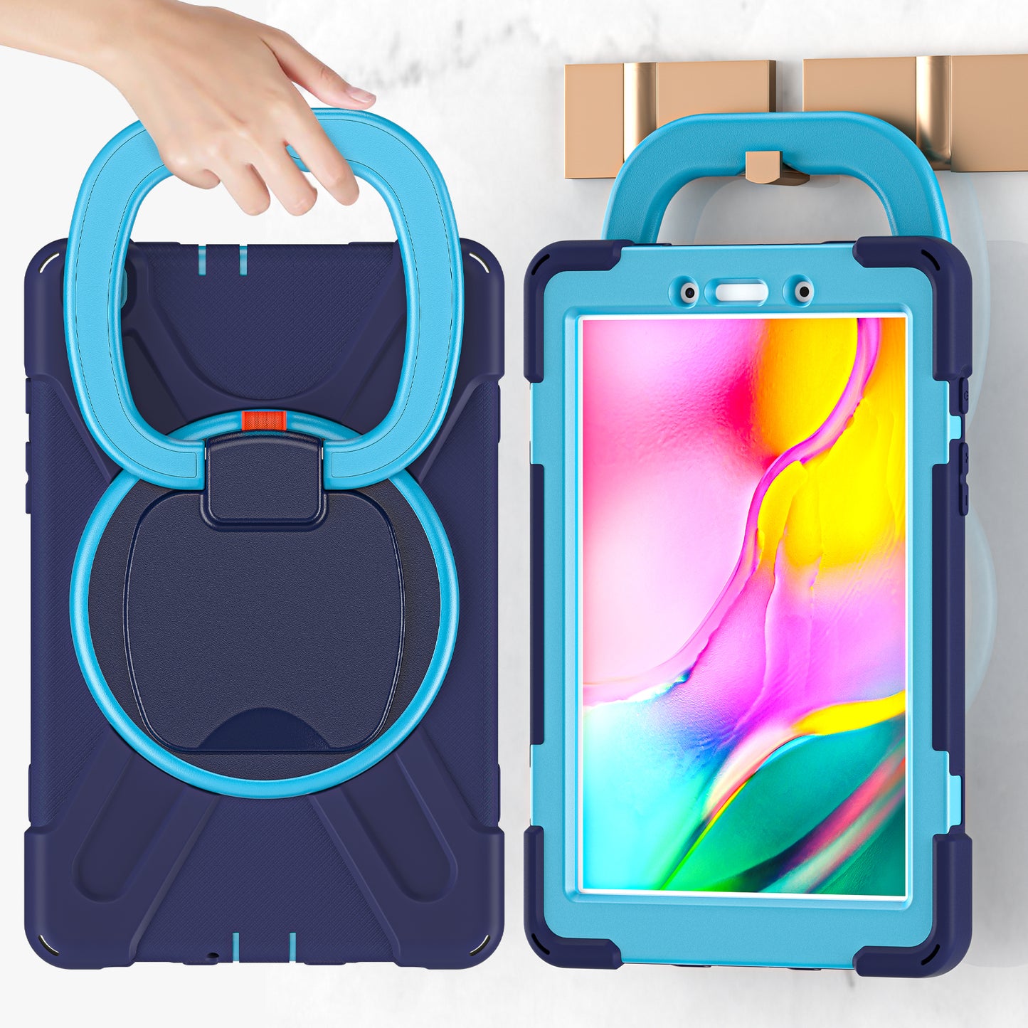 Pirate Box Rotating Hook Stand Galaxy Tab A 8.0 2019 Case