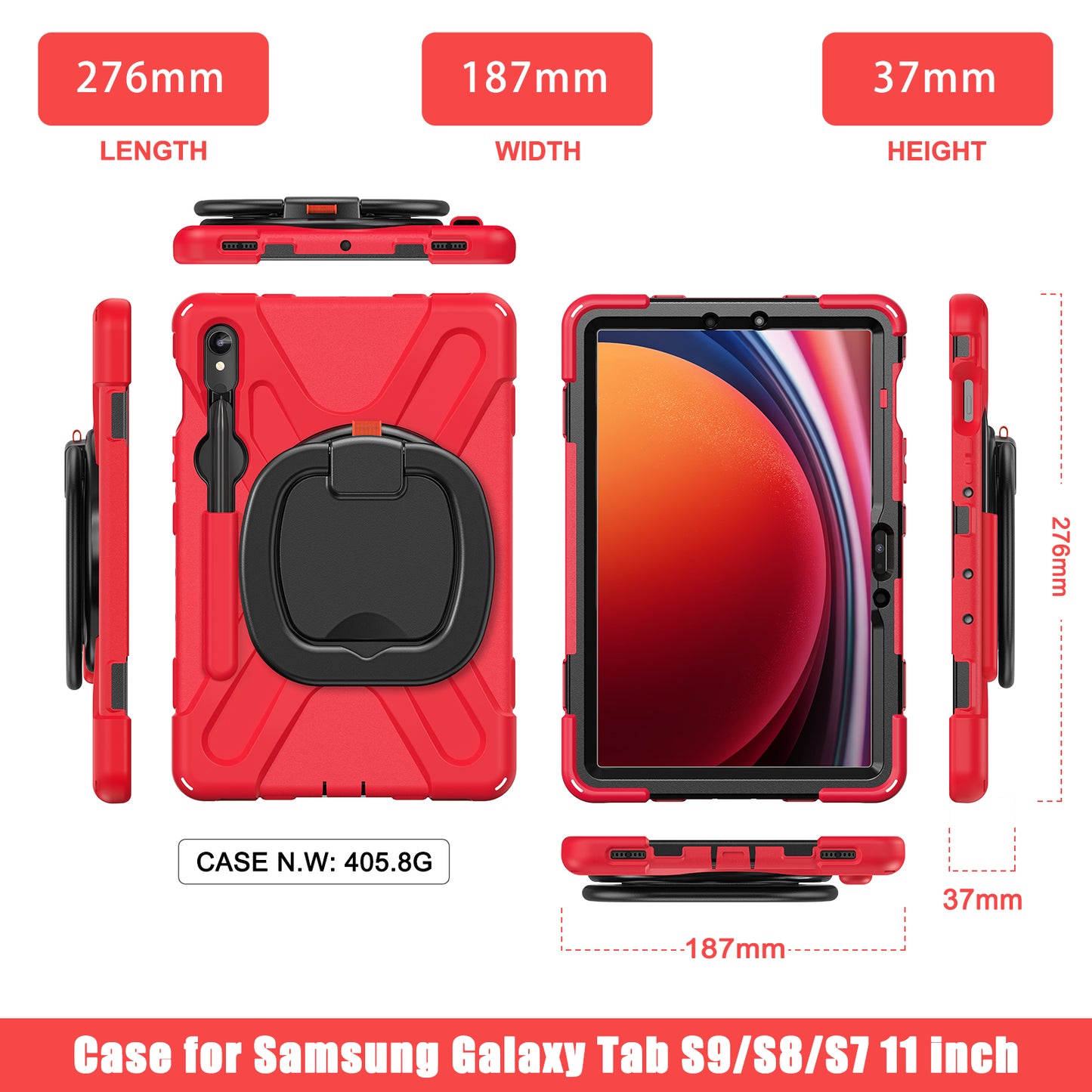 Pirate Box Rotating Hook Stand Galaxy Tab S9 Case