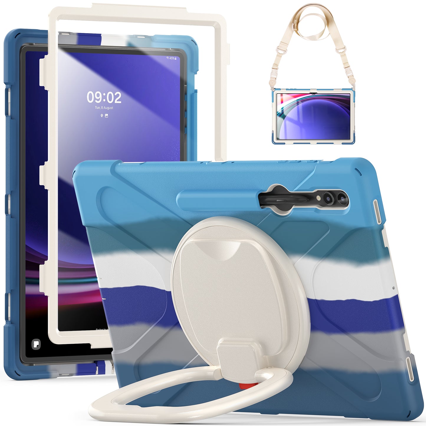 Pirate Box Rotating Hook Stand Galaxy Tab S9 Ultra Case