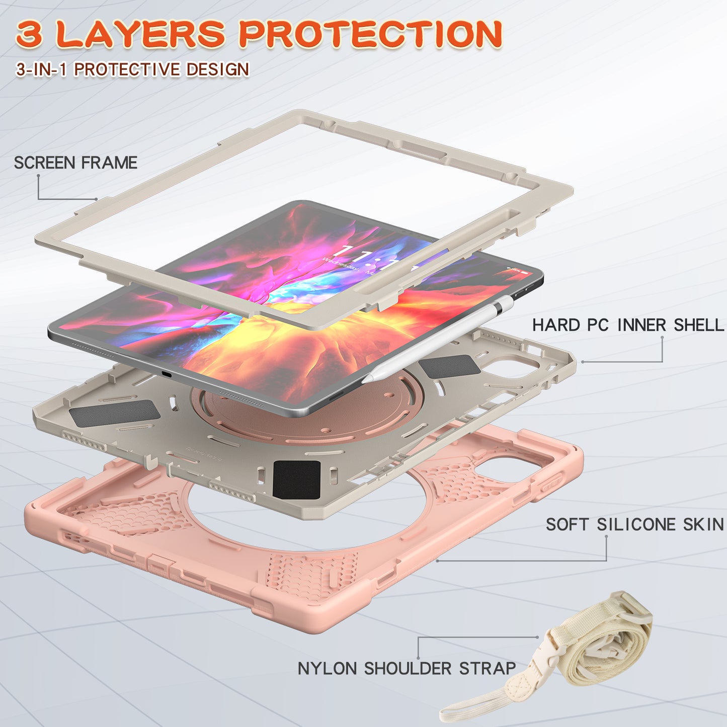 Pirate Box Rotating Hook Stand iPad Pro 12.9 2020 Case