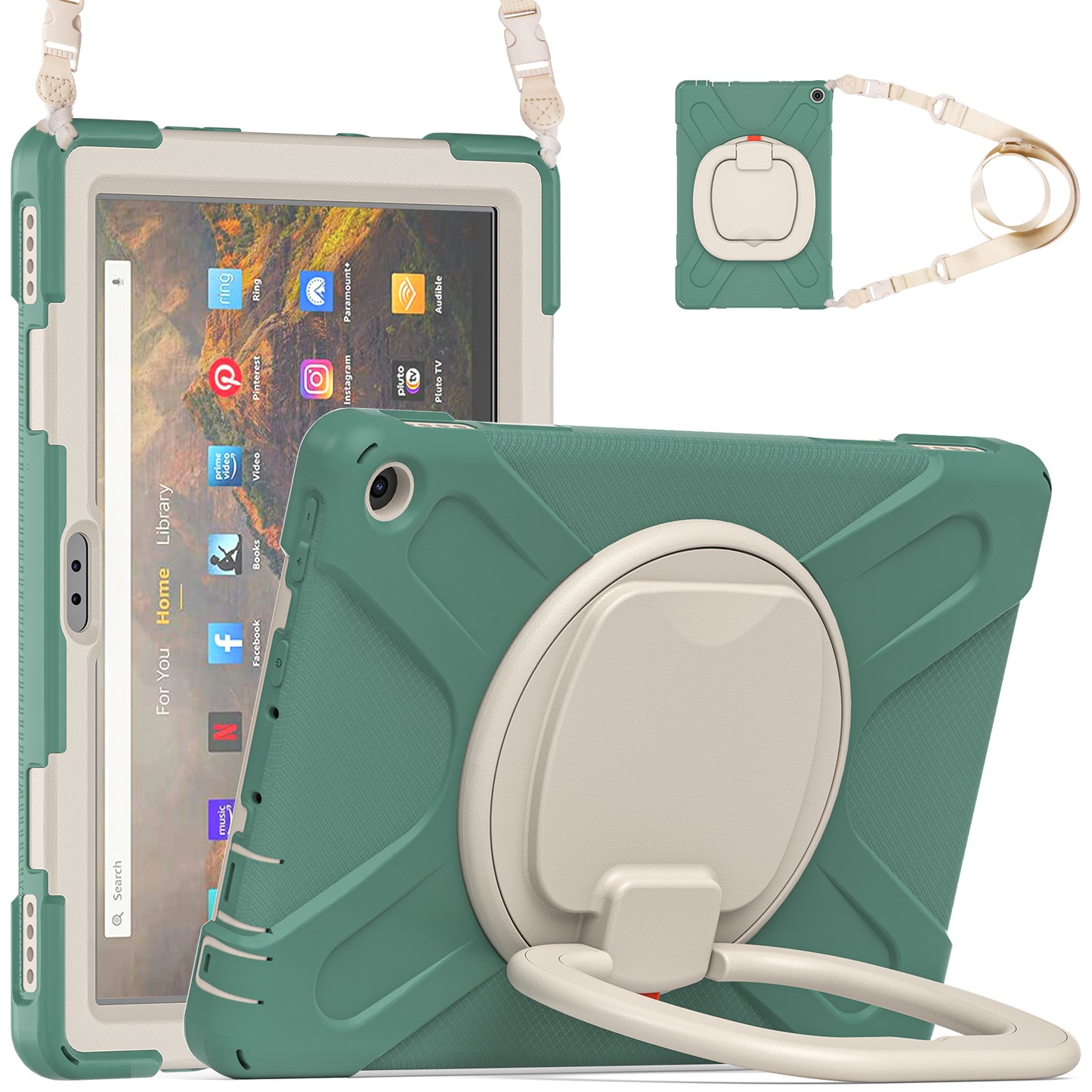 Pirate Box Rotating Hook Stand Kindle Fire HD 10 Plus (2021) Case