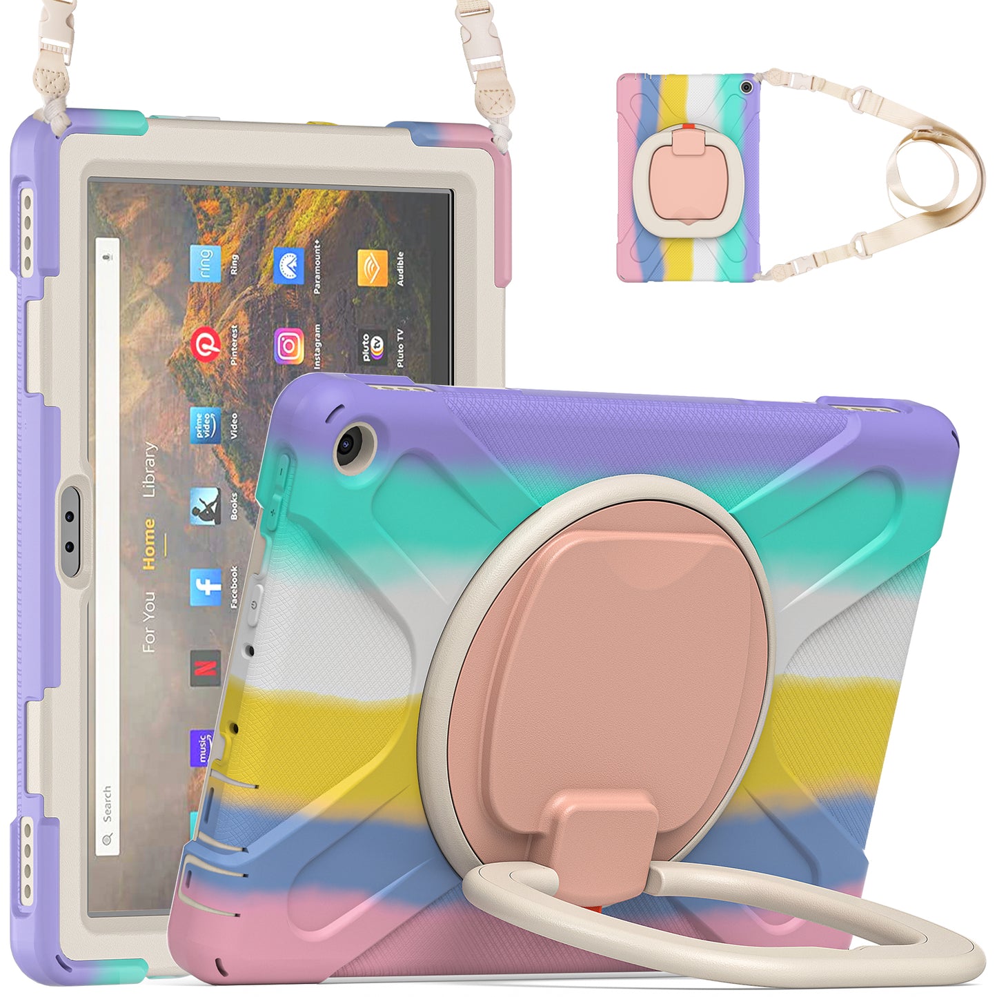 Pirate Box Rotating Hook Stand Kindle Fire HD 10 Plus (2021) Case