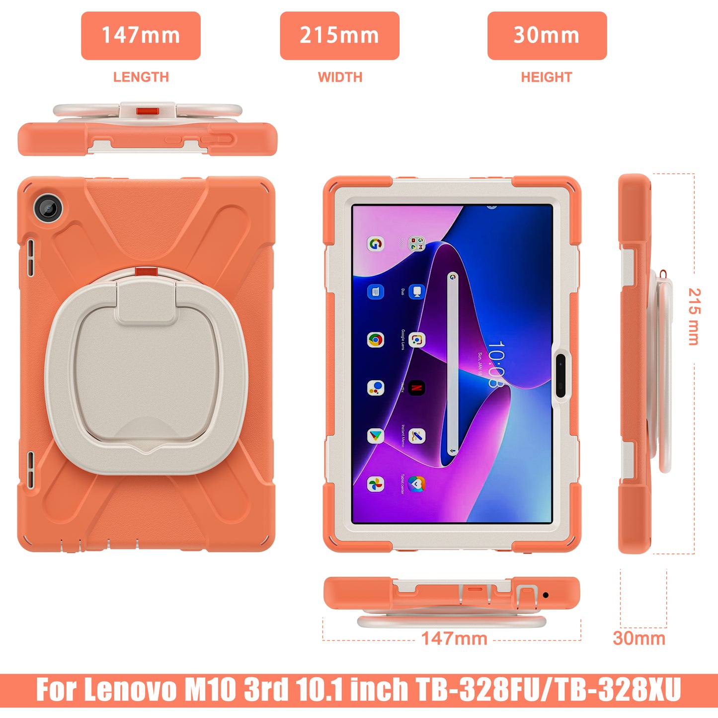 Pirate Box Rotating Hook Stand Lenovo Tab M10 2022 Case