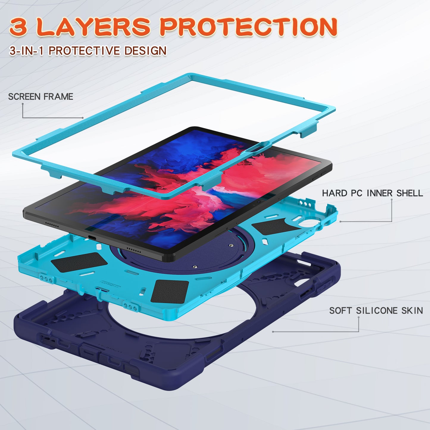 Pirate Box Rotating Hook Stand Lenovo Tab P11 2021 Case