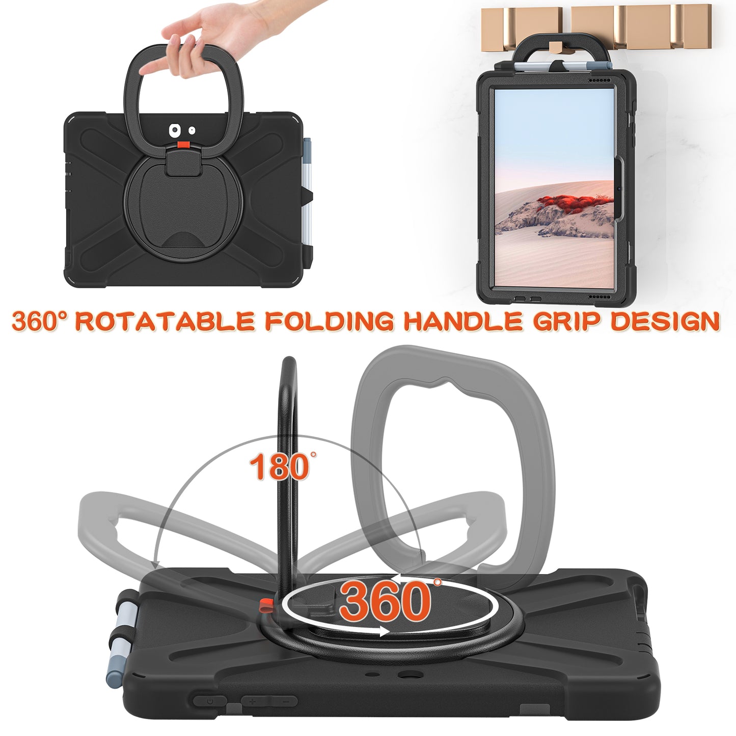 Pirate Box Rotating Hook Stand Surface Go 1 Case