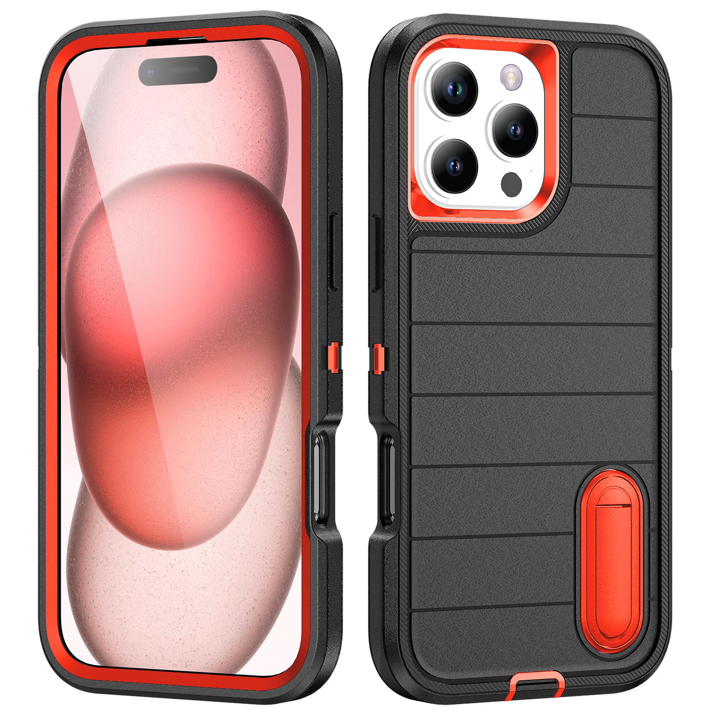 Defender iPhone 16 Pro Case Rotating Ring Stand