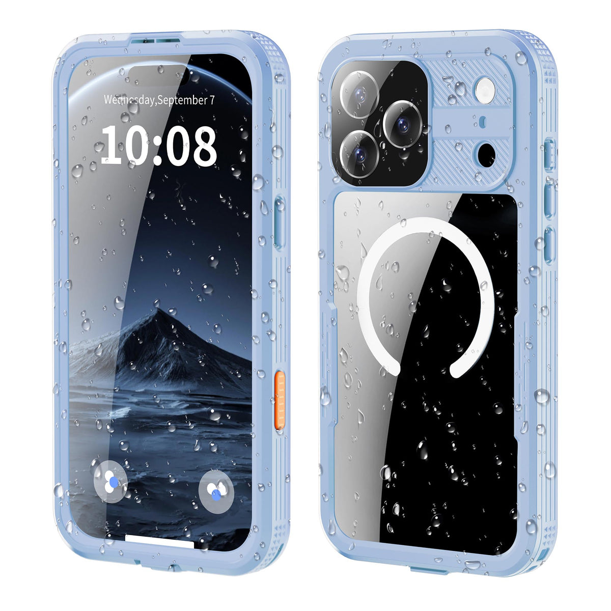 Ultramarine Technology with Heavy-Duty MagSafe Waterproof Phone Case with Lanyard