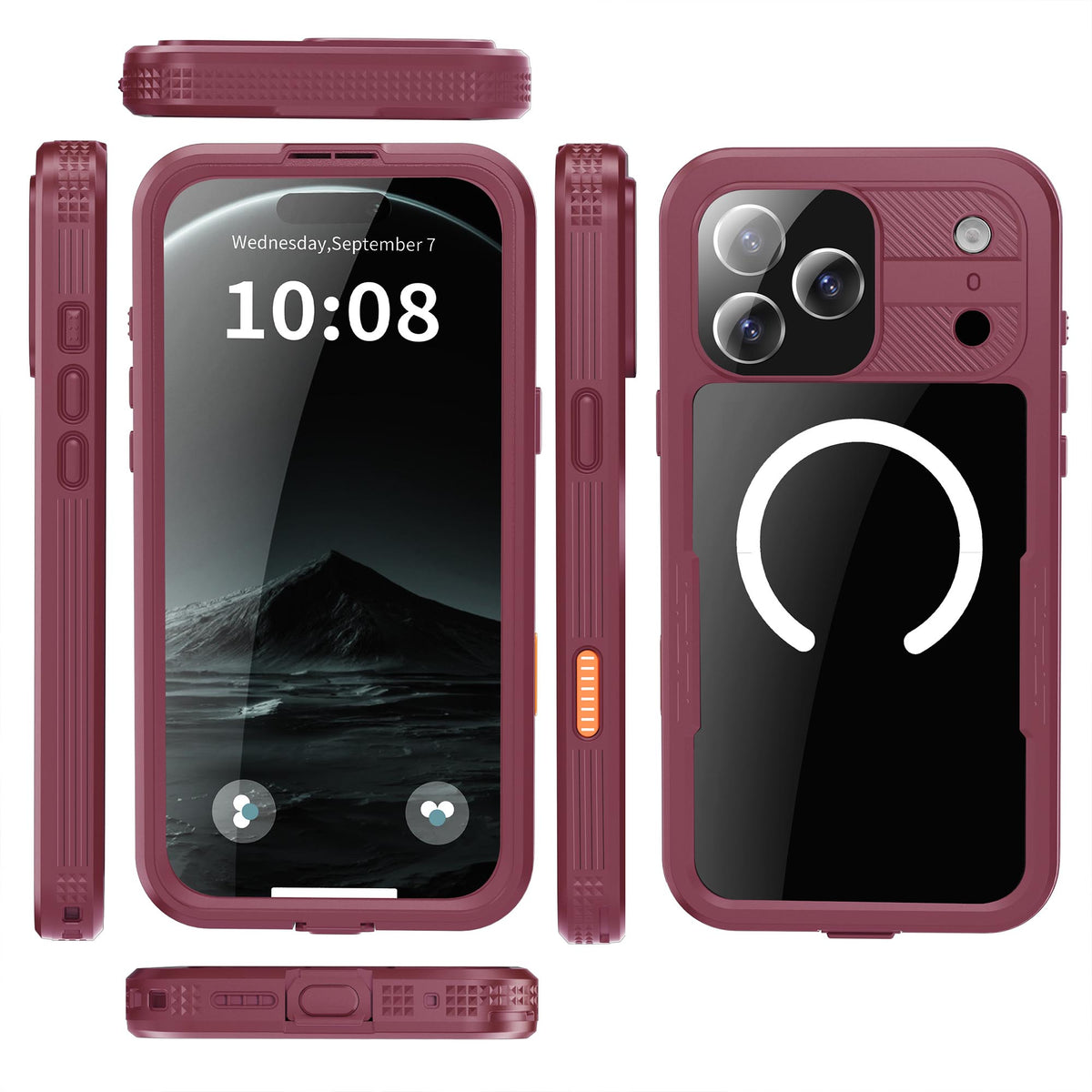 Ultramarine Technology with Heavy-Duty MagSafe Waterproof Phone Case with Lanyard