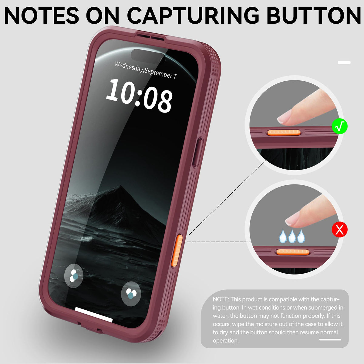 Ultramarine Technology with Heavy-Duty MagSafe Waterproof Phone Case with Lanyard