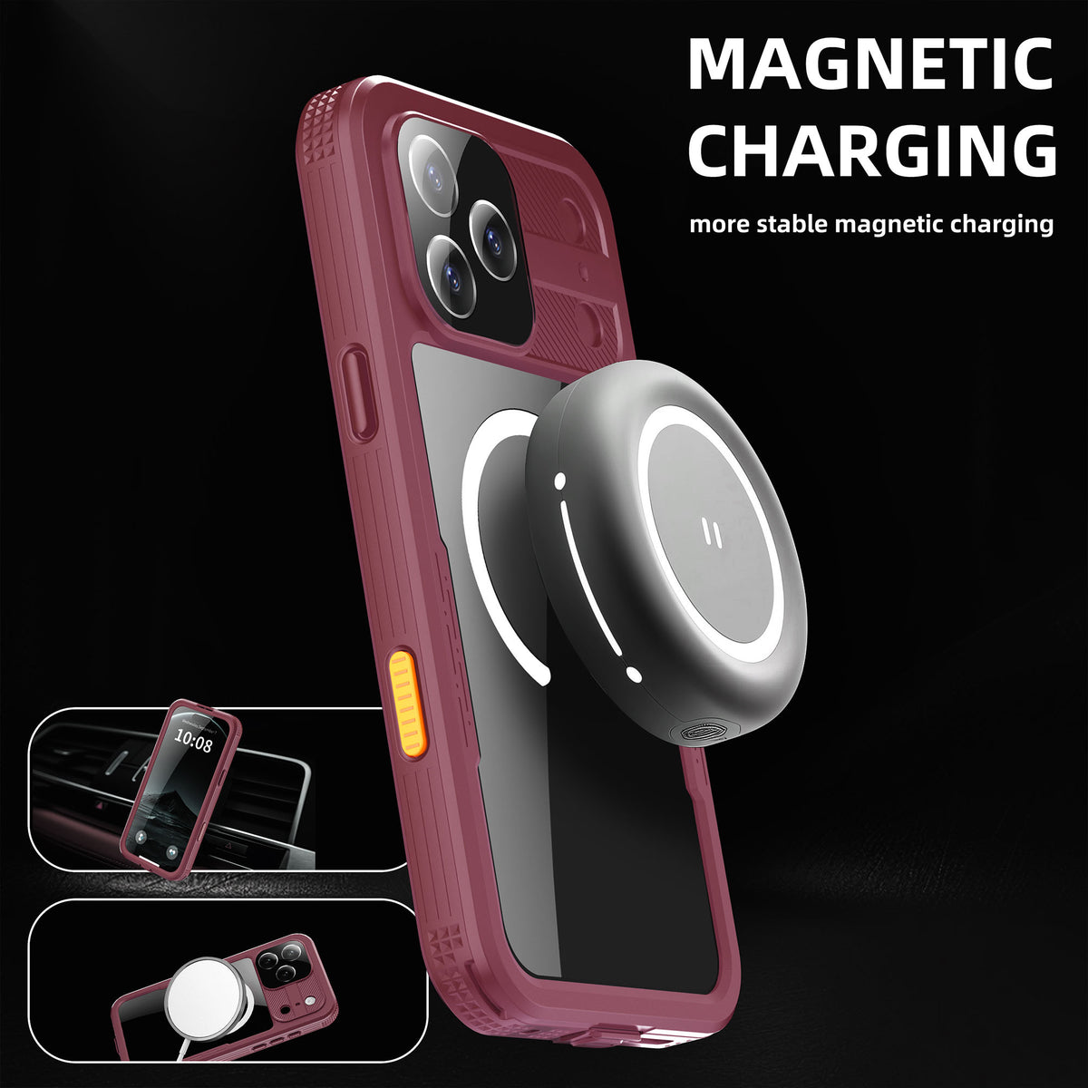 Ultramarine Technology with Heavy-Duty MagSafe Waterproof Phone Case with Lanyard