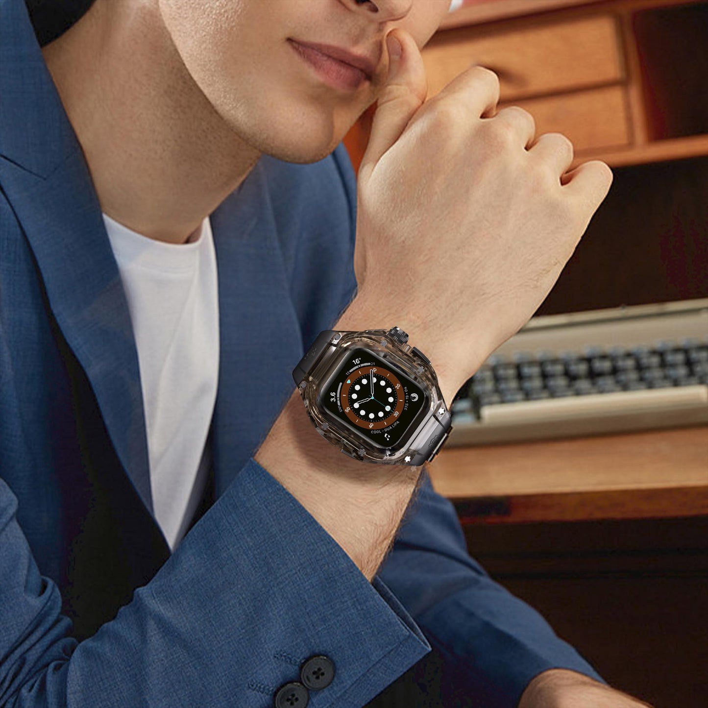 Ultramarine Technology Heavy-Duty Protective Watch Case with Integrated Silicone Strap - Apple Watch Ultra
