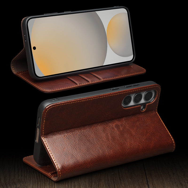 ultramarinetech-qialion-wallet-glossy-cowhide-leather-galaxy-s24-fe-phone-case-4