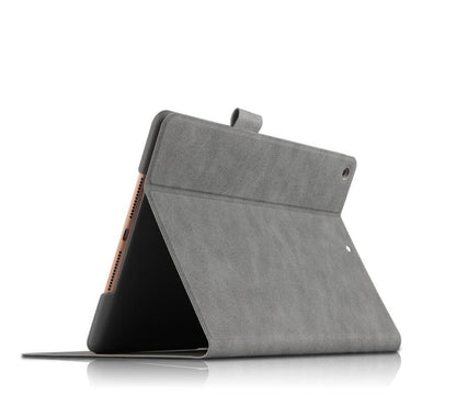 Destiny Imitation Deer Leather Apple iPad 9 Case Folio Stand