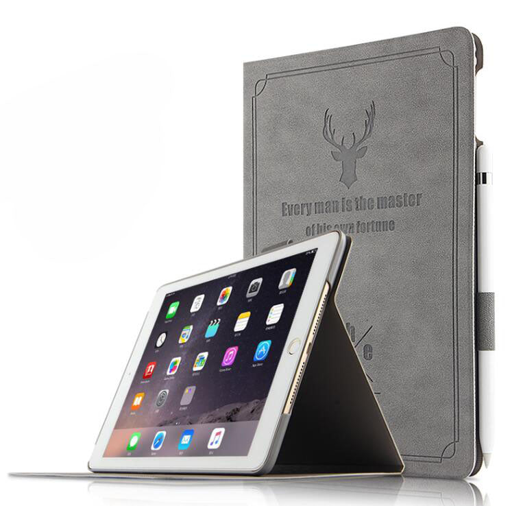 Destiny Imitation Deer Leather Apple iPad 5 Case Folio Stand