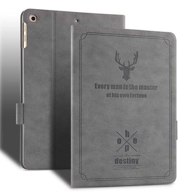 Destiny Imitation Deer Leather Apple iPad 5 Case Folio Stand