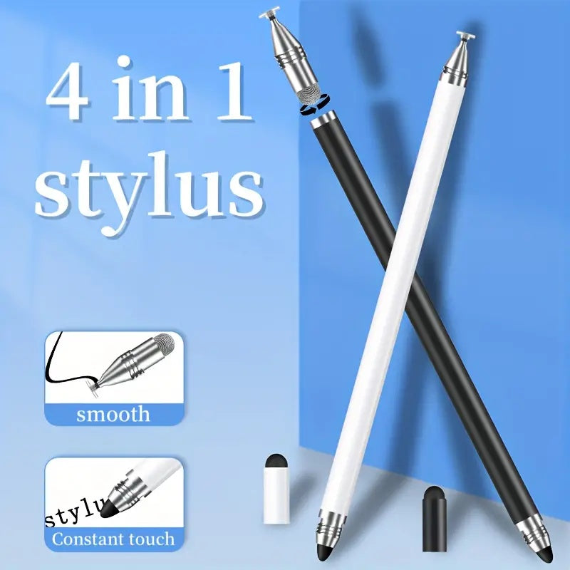 Ultramarine Technology iPad Samsung Android Gradient 4-in-1 Universal Capacitive Stylus Pen Black and White Color