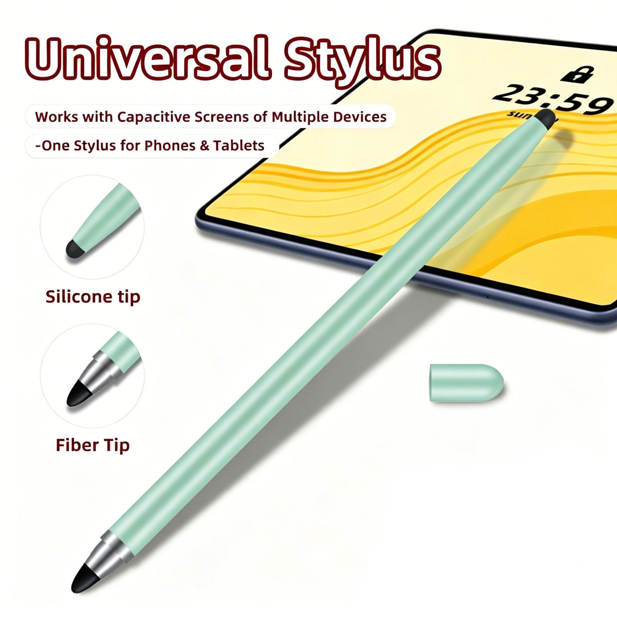 Ultramarine Technology iPad iPhone & Android Candy 2-in-1 Universal Capacitive Stylus Pen Green Color