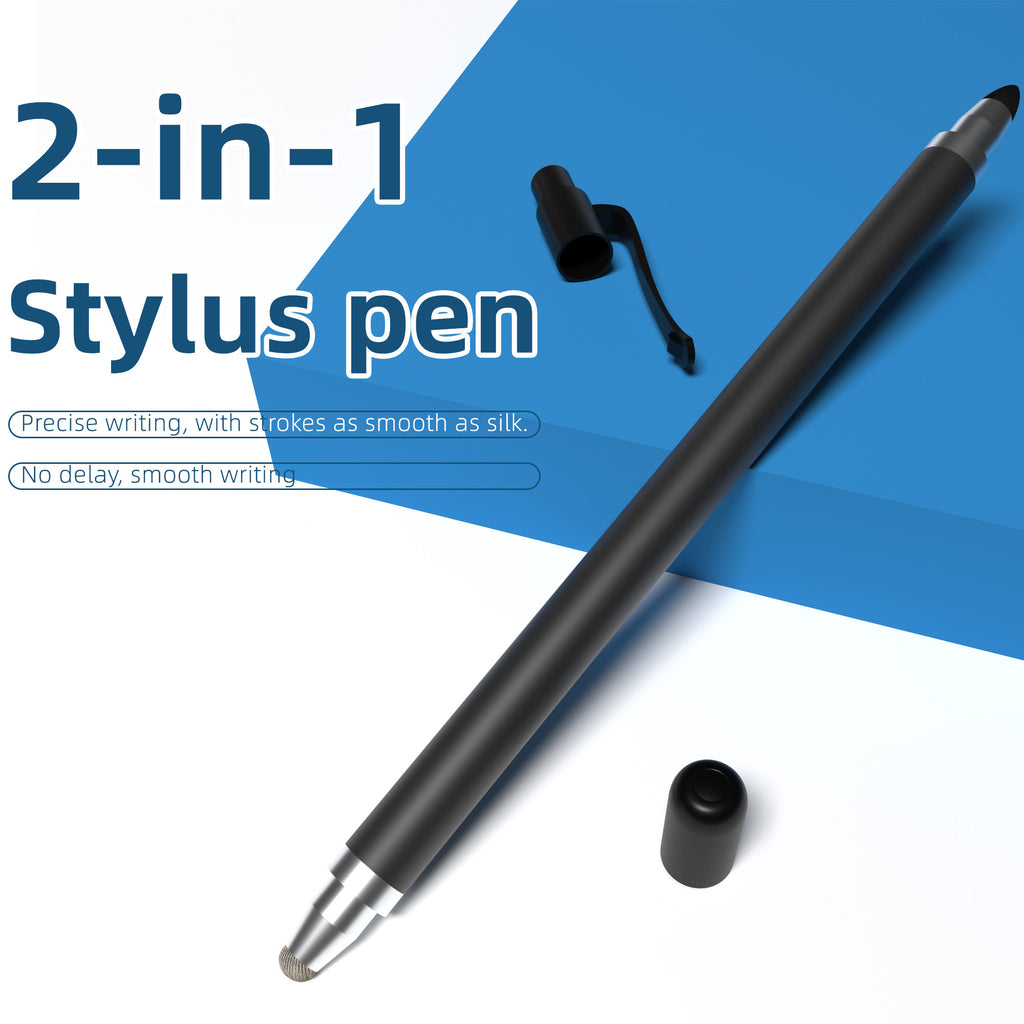 Ultramarine Technology iPad iPhone Android Commander 2-in-1 Dual-Tip Capacitive Stylus Pen Black Color