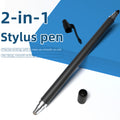 Ultramarine Technology iPad iPhone Android Commander 2-in-1 Dual-Tip Capacitive Stylus Pen Black Color
