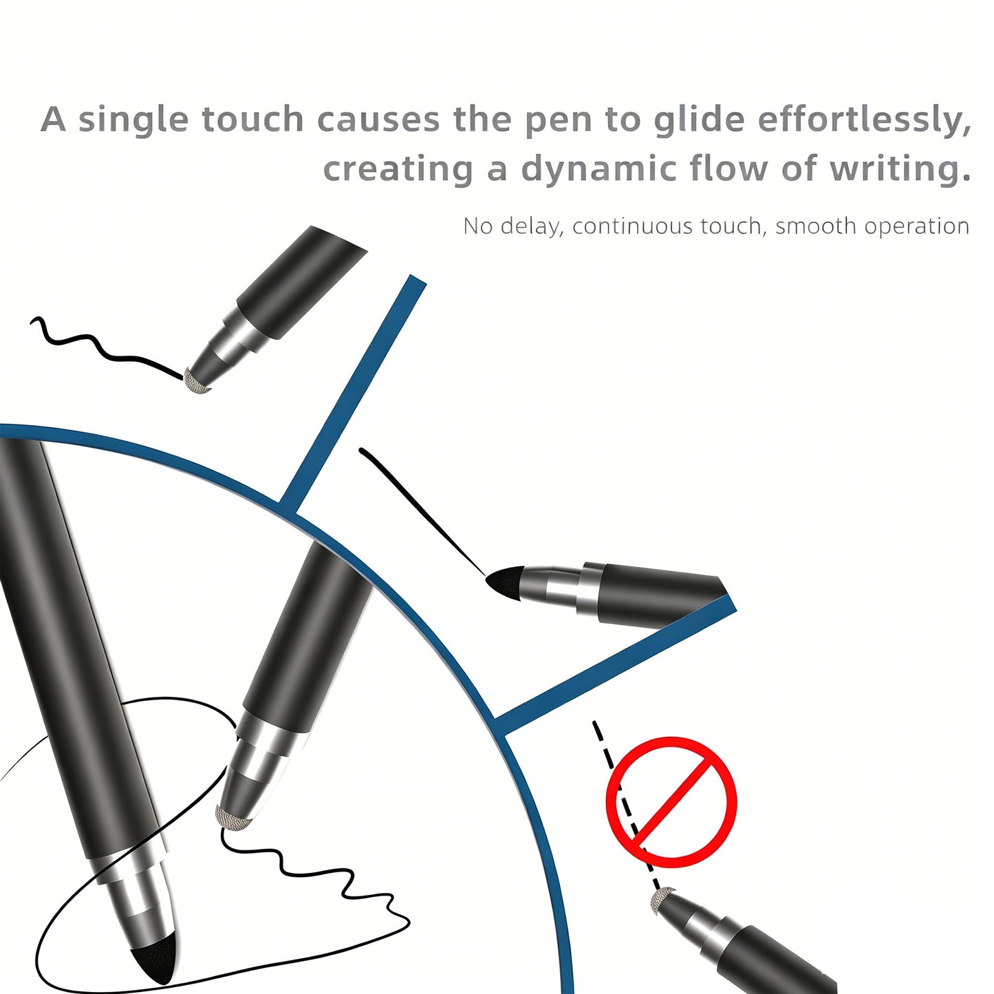 Ultramarine Technology iPad iPhone Android Commander 2-in-1 Dual-Tip Capacitive Stylus Pen 
