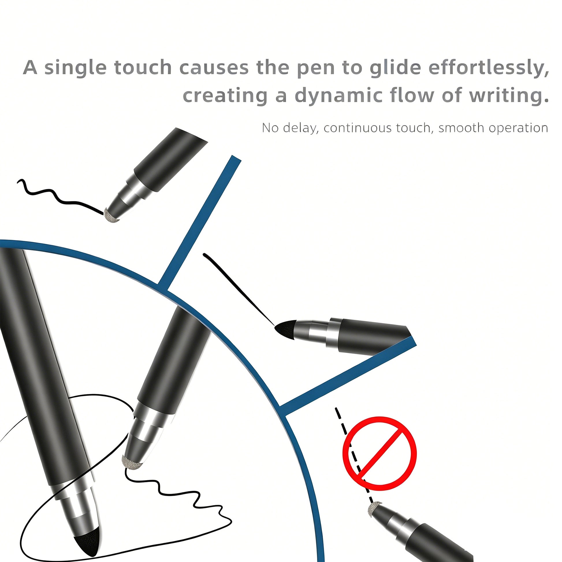 Ultramarine Technology iPad iPhone Android Commander 2-in-1 Dual-Tip Capacitive Stylus Pen 