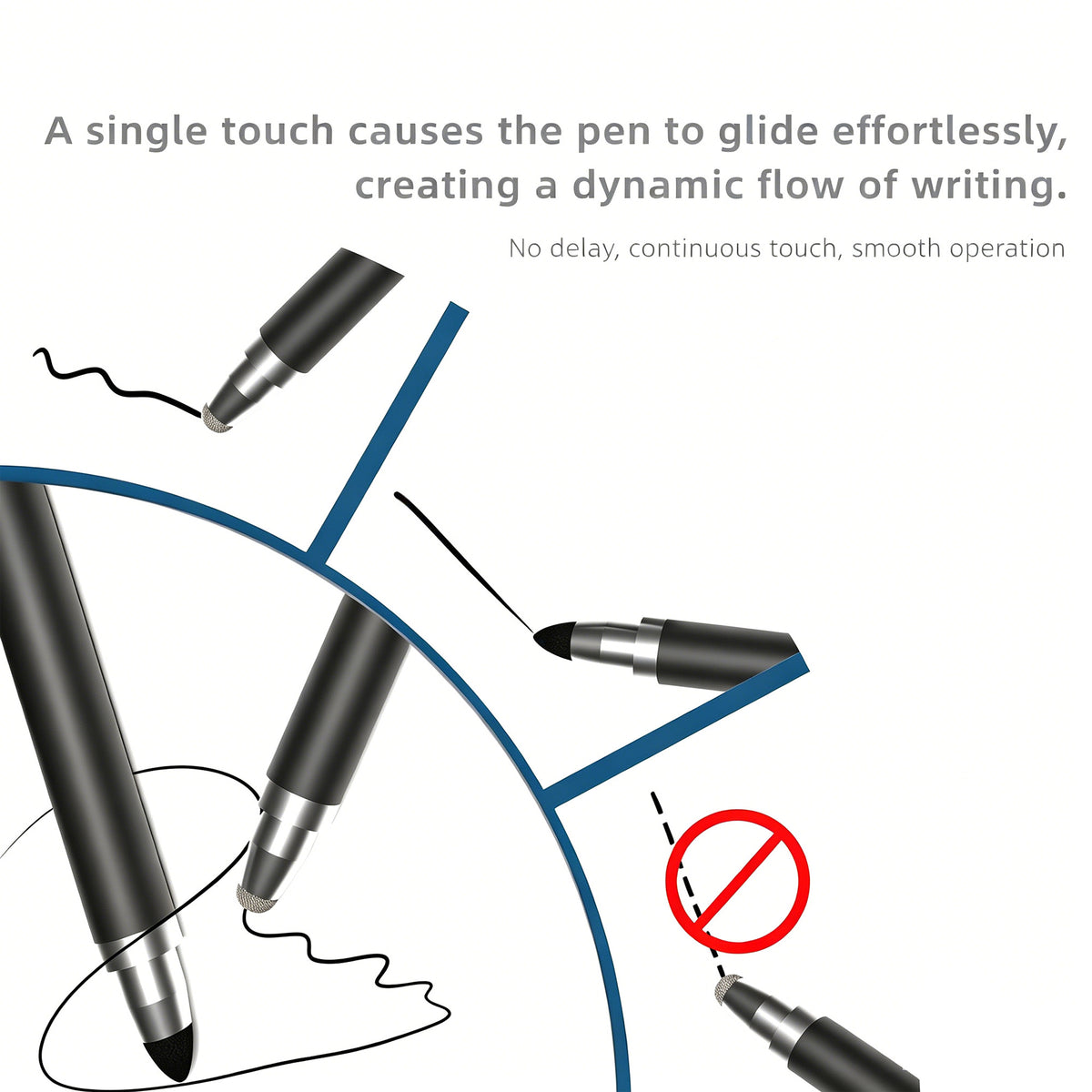 Ultramarine Technology iPad iPhone Android Commander 2-in-1 Dual-Tip Capacitive Stylus Pen 