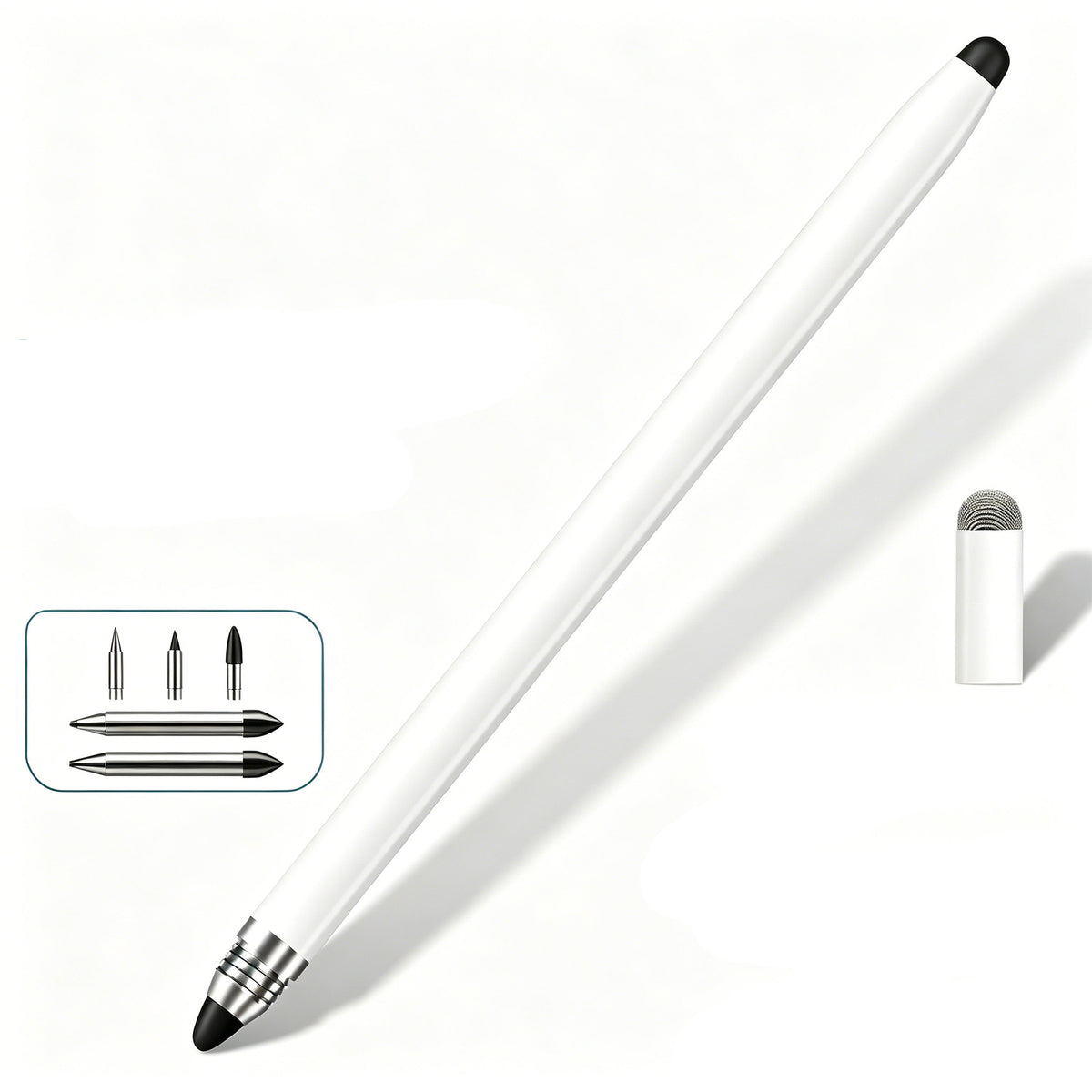 Ultramarine Technology iPad, iPhone & Samsung Candy 3-in-1 Universal Capacitive Stylus Pen White Writing