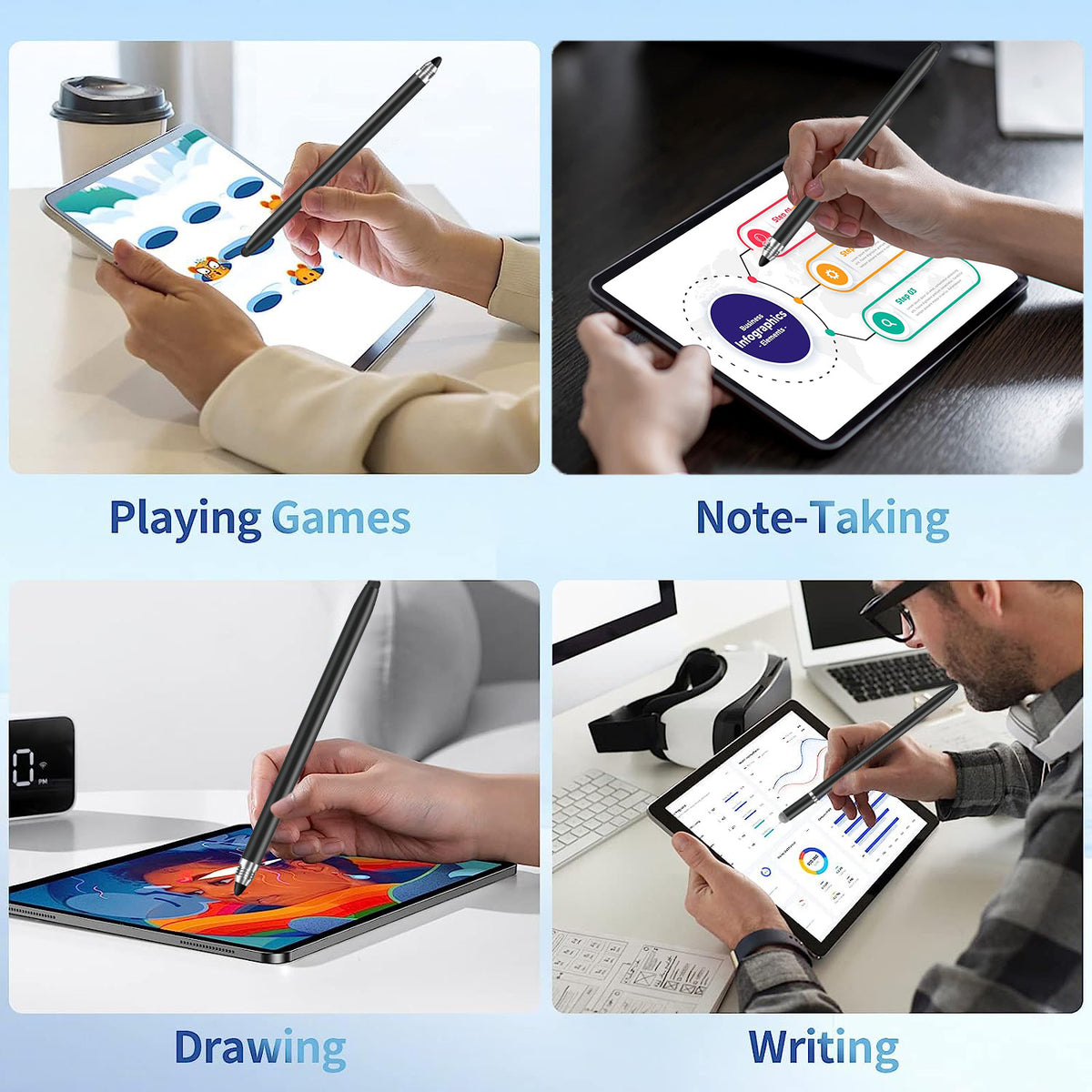 Ultramarine Technology iPad, iPhone & Samsung Candy 3-in-1 Universal Capacitive Stylus Pen Daily Use