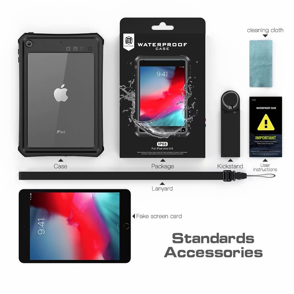 Armored Protection Waterproof Apple iPad Mini 5 Case Crystal