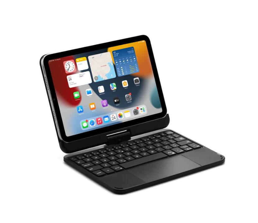 Aluminium Rotating Clamshell Backlit Keyboard iPad Mini 6 Case Stand