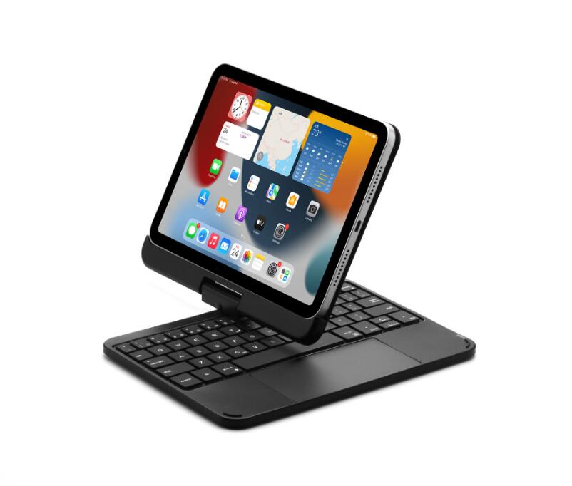 Aluminium Rotating Clamshell Backlit Keyboard iPad Mini 6 Case Stand