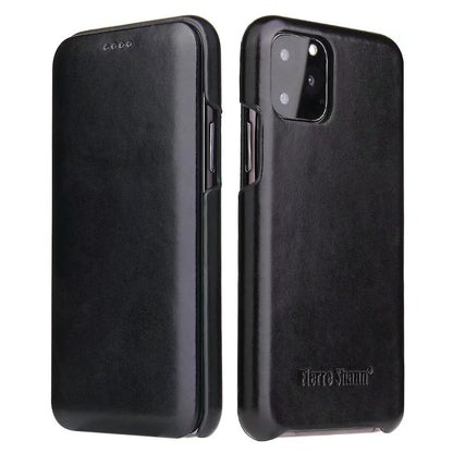 Fixate Real Crow Leather iPhone 11 Case Flip