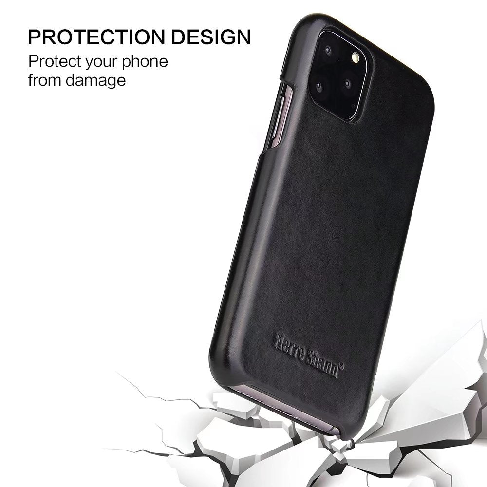 Fixate Real Crow Leather iPhone 11 Pro Max Case Flip