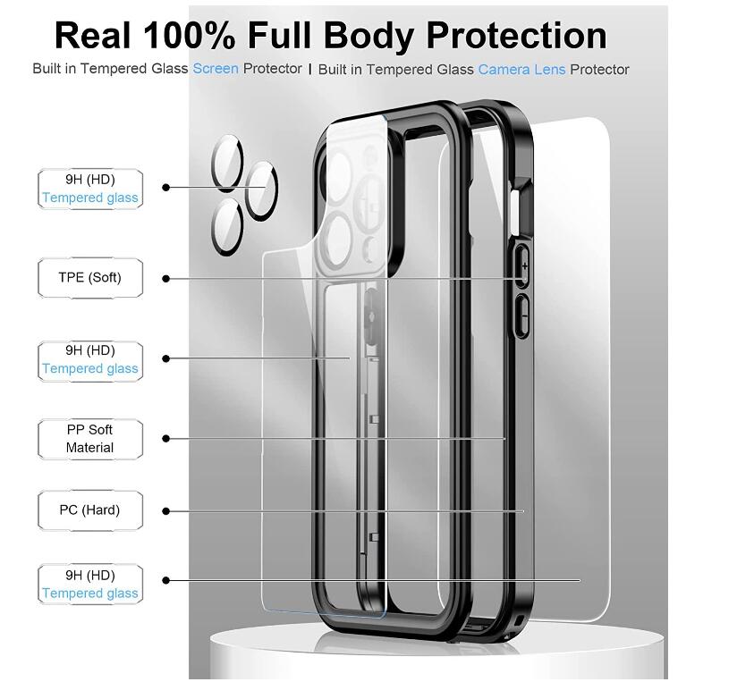 Burst Slim Swimming Waterproof Apple iPhone 14 Pro Max Case Clear