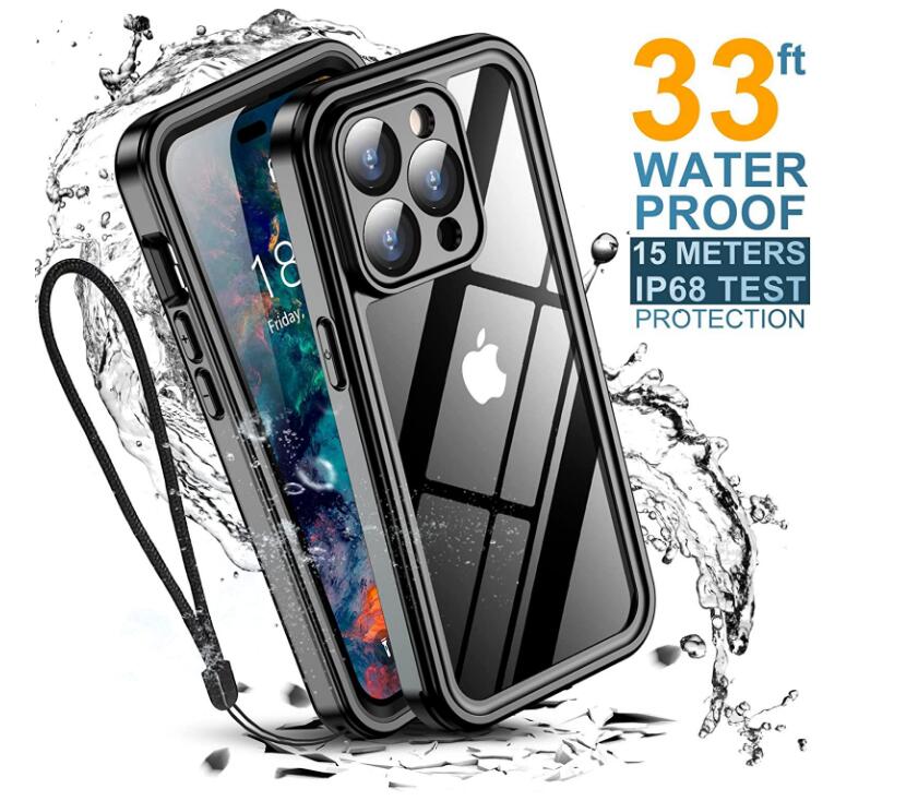 Burst Slim Swimming Waterproof Apple iPhone 14 Pro Max Case Clear