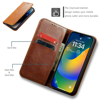 Tree Artificial Leather iPhone 14 Case Wallet Stand